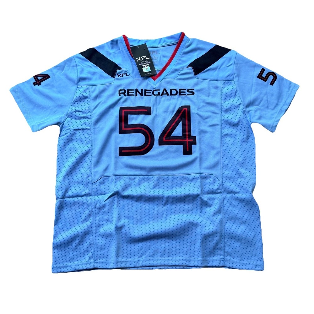 2023 XFL Arlington Renegades #54 Official Jersey NWT Size XL The Rock Era